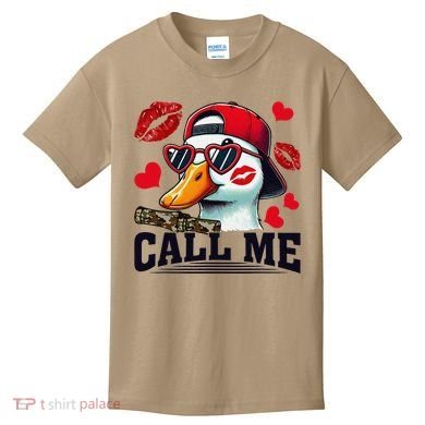 Call Me Valentines Duck Hunting Lover For Hunter Kids T-Shirt