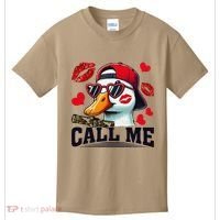 Call Me Valentines Duck Hunting Lover For Hunter Kids T-Shirt thumb 0