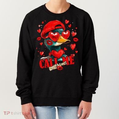 Call Me Valentines Duck Hunting Lover For Hunter Women's Sweatshirt