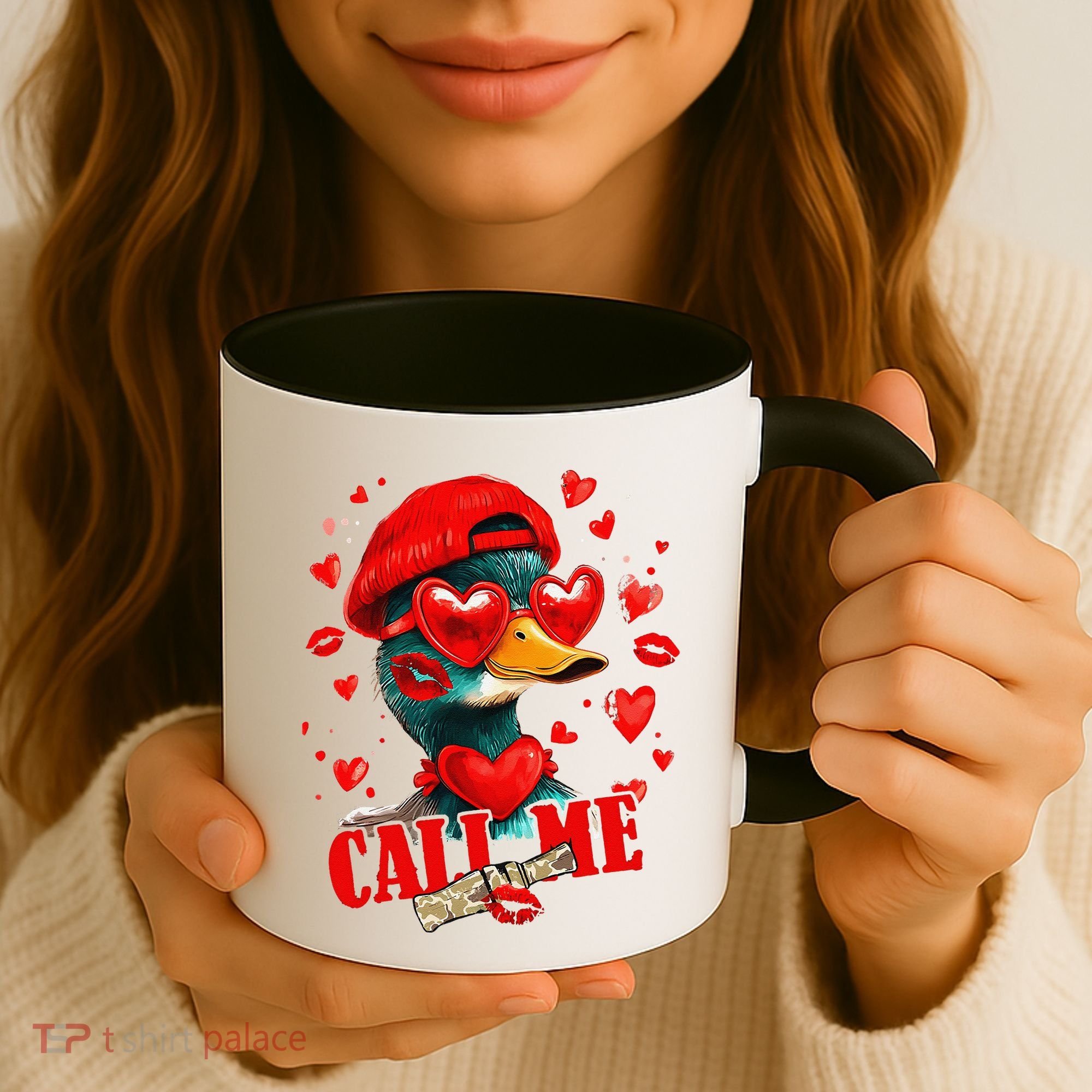 Call Me Valentines Duck Hunting Lover For Hunter Coffee Mug
