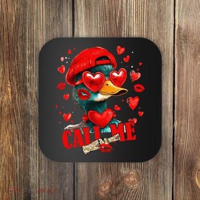 Call Me Valentines Duck Hunting Lover For Hunter Coaster