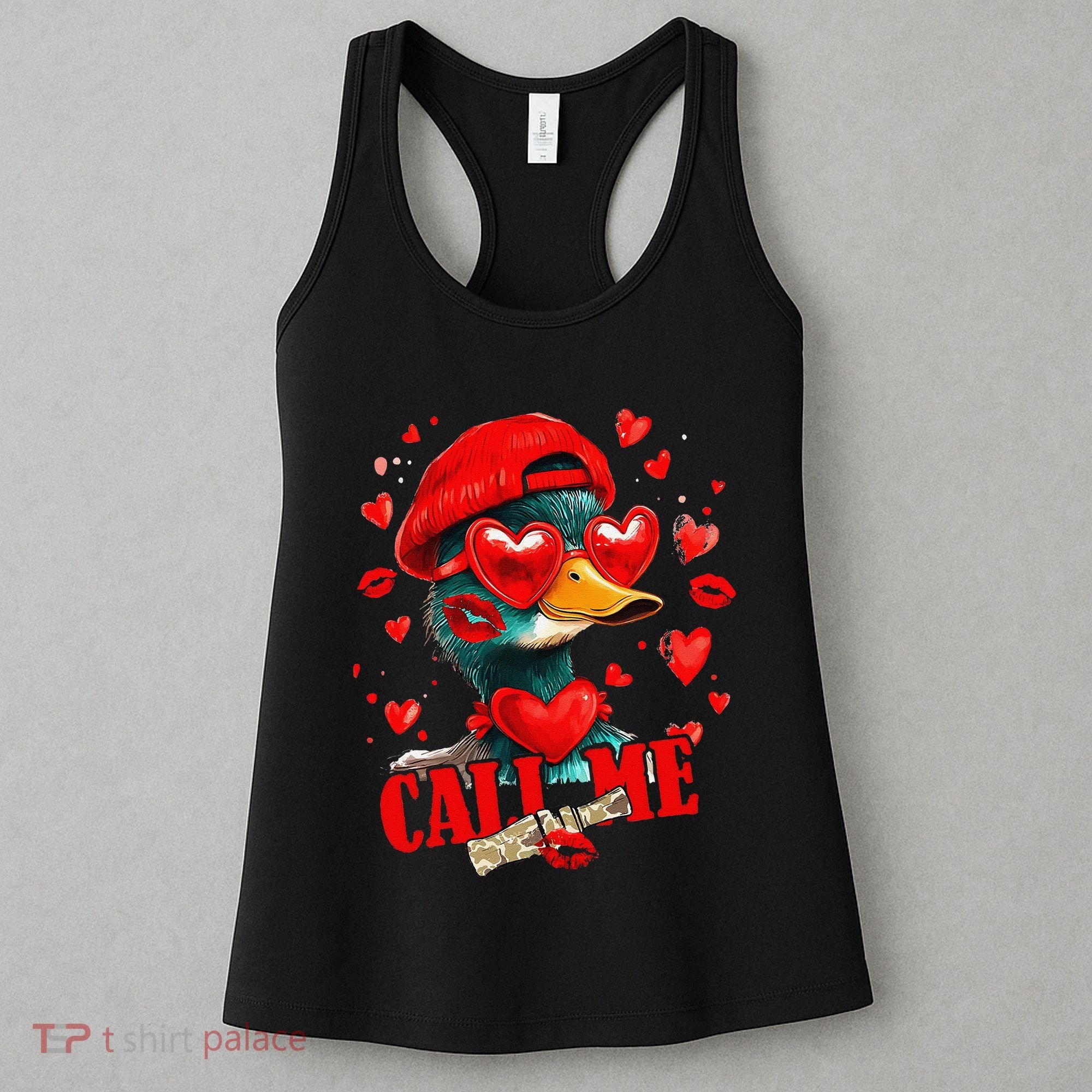Call Me Valentines Duck Hunting Lover For Hunter Women's Tank Top