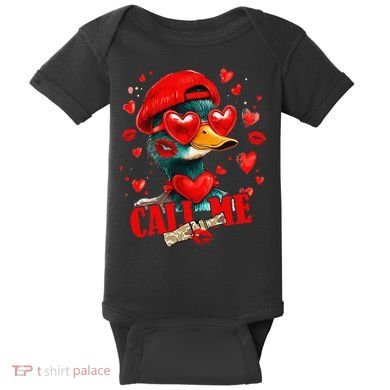 Call Me Valentines Duck Hunting Lover For Hunter Baby Bodysuit