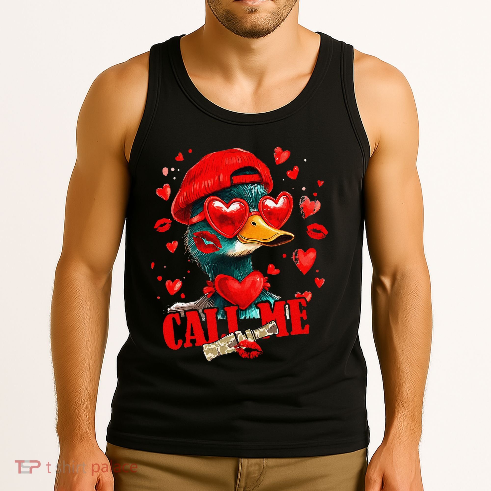 Call Me Valentines Duck Hunting Lover For Hunter Tank Top