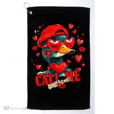 Call Me Valentines Duck Hunting Lover For Hunter Golf Towel