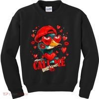 Call Me Valentines Duck Hunting Lover For Hunter Kids Sweatshirt thumb 0