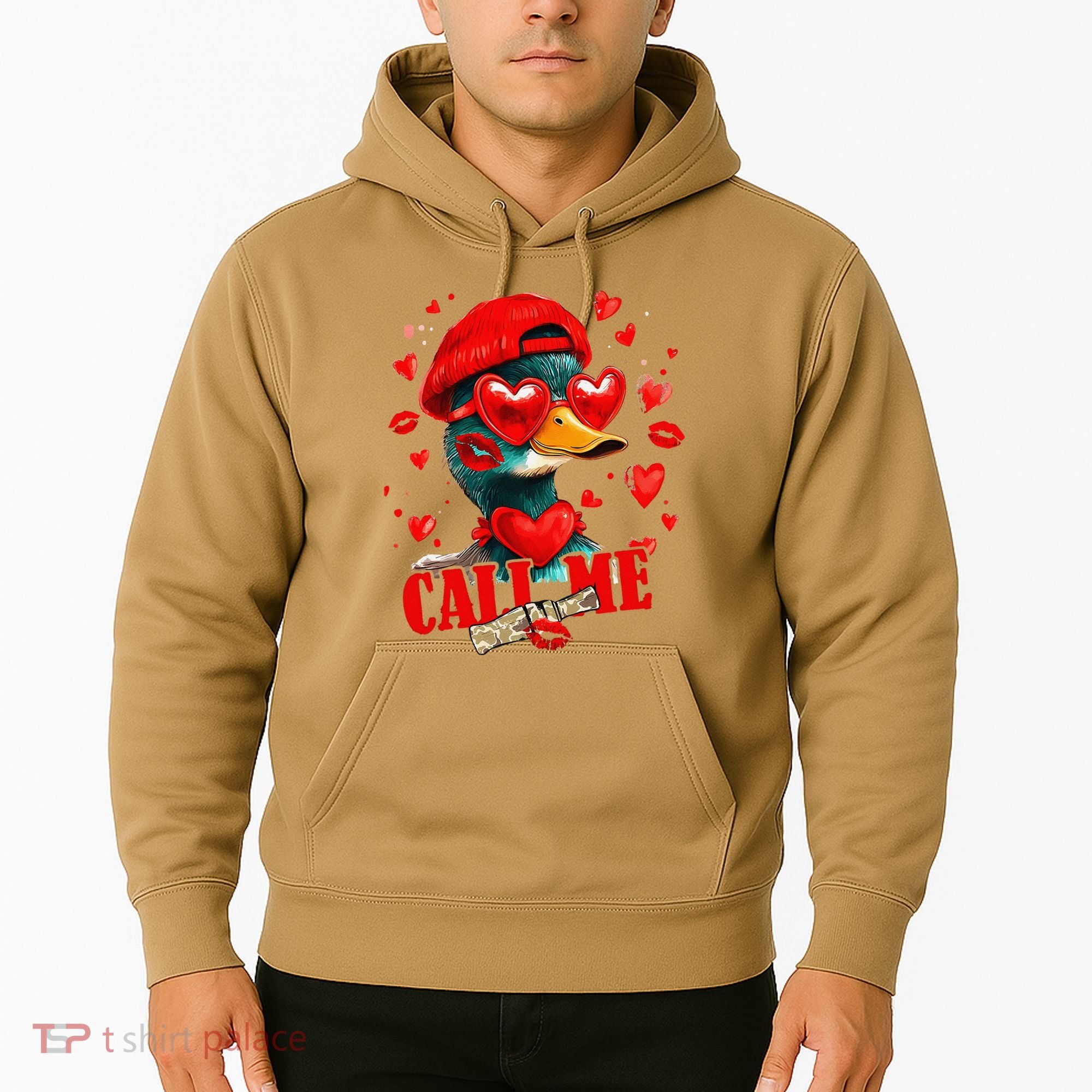 Call Me Valentines Duck Hunting Lover For Hunter Hoodie