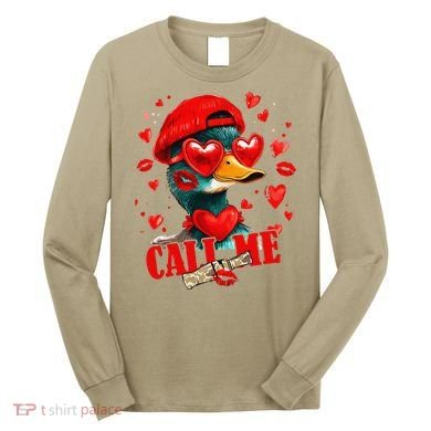 Call Me Valentines Duck Hunting Lover For Hunter Long Sleeve Shirt