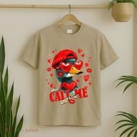 Call Me Valentines Duck Hunting Lover For Hunter T-Shirt thumb 2