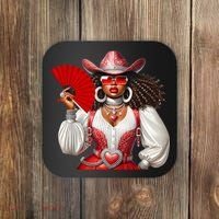 Cowgirl Melanin Western Country  Coaster thumb 0