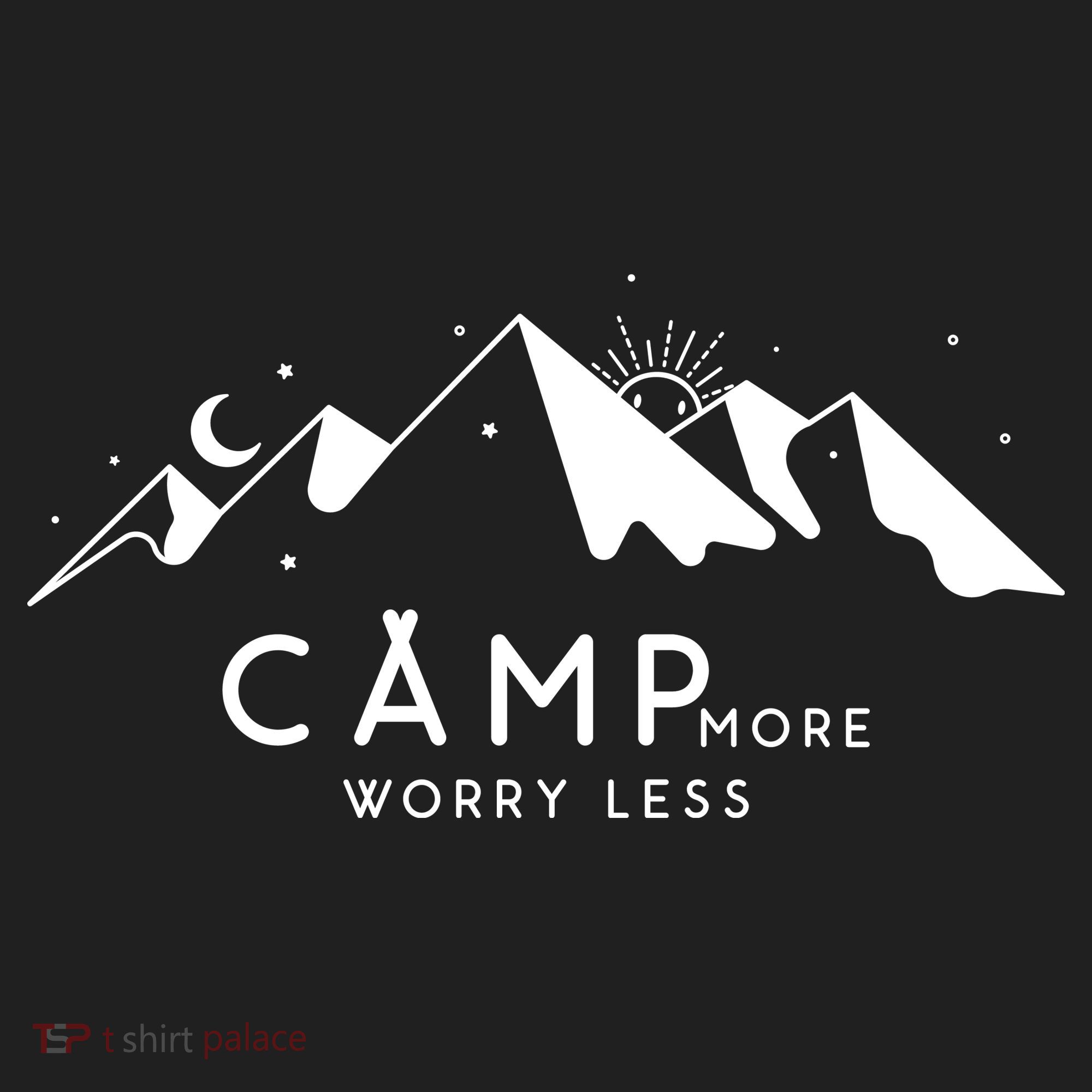 Camp More Worry Less Mountain Nature Beanie
