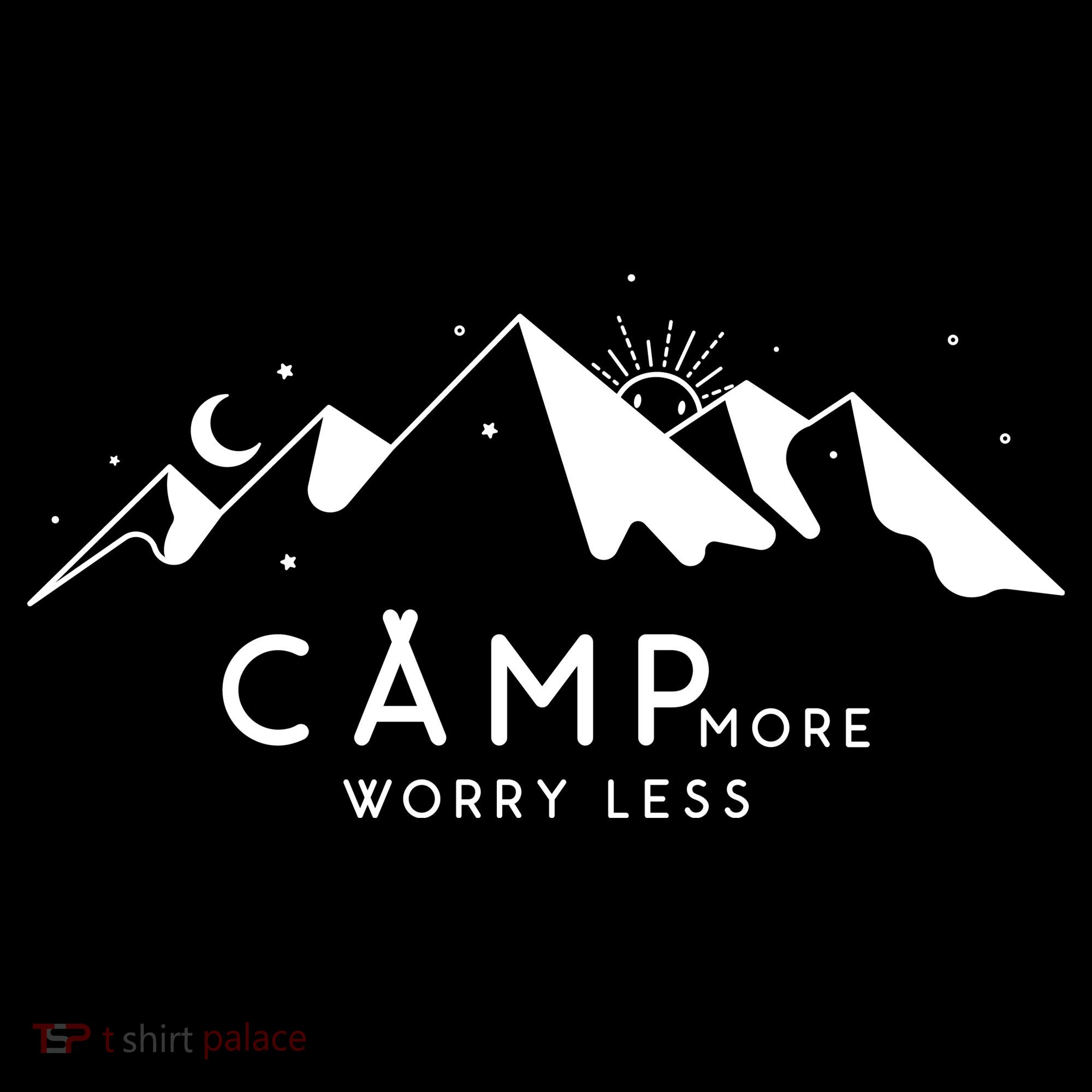 Camp More Worry Less Mountain Nature Toddler Hoodie
