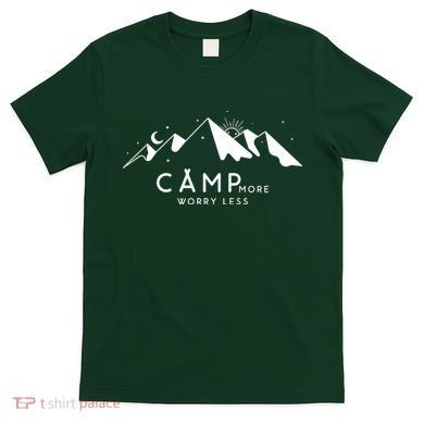 Camp More Worry Less Mountain Nature T-Shirt