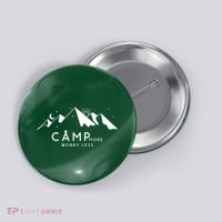 Camp More Worry Less Mountain Nature Button thumb 0