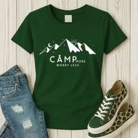 Camp More Worry Less Mountain Nature Women's T-Shirt thumb 3