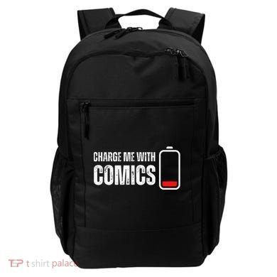 Charge Me With Comics Funny Comic Lover Backpack