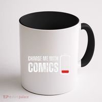 Charge Me With Comics Funny Comic Lover Coffee Mug thumb 1