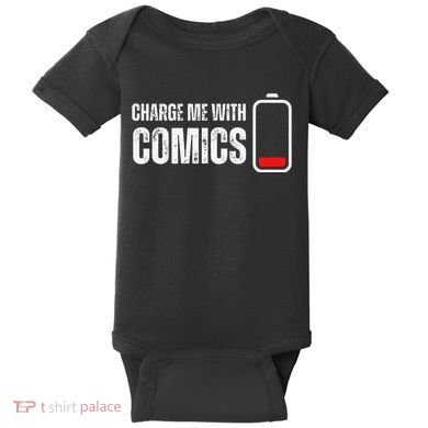 Charge Me With Comics Funny Comic Lover Baby Bodysuit