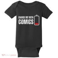 Charge Me With Comics Funny Comic Lover Baby Bodysuit thumb 0