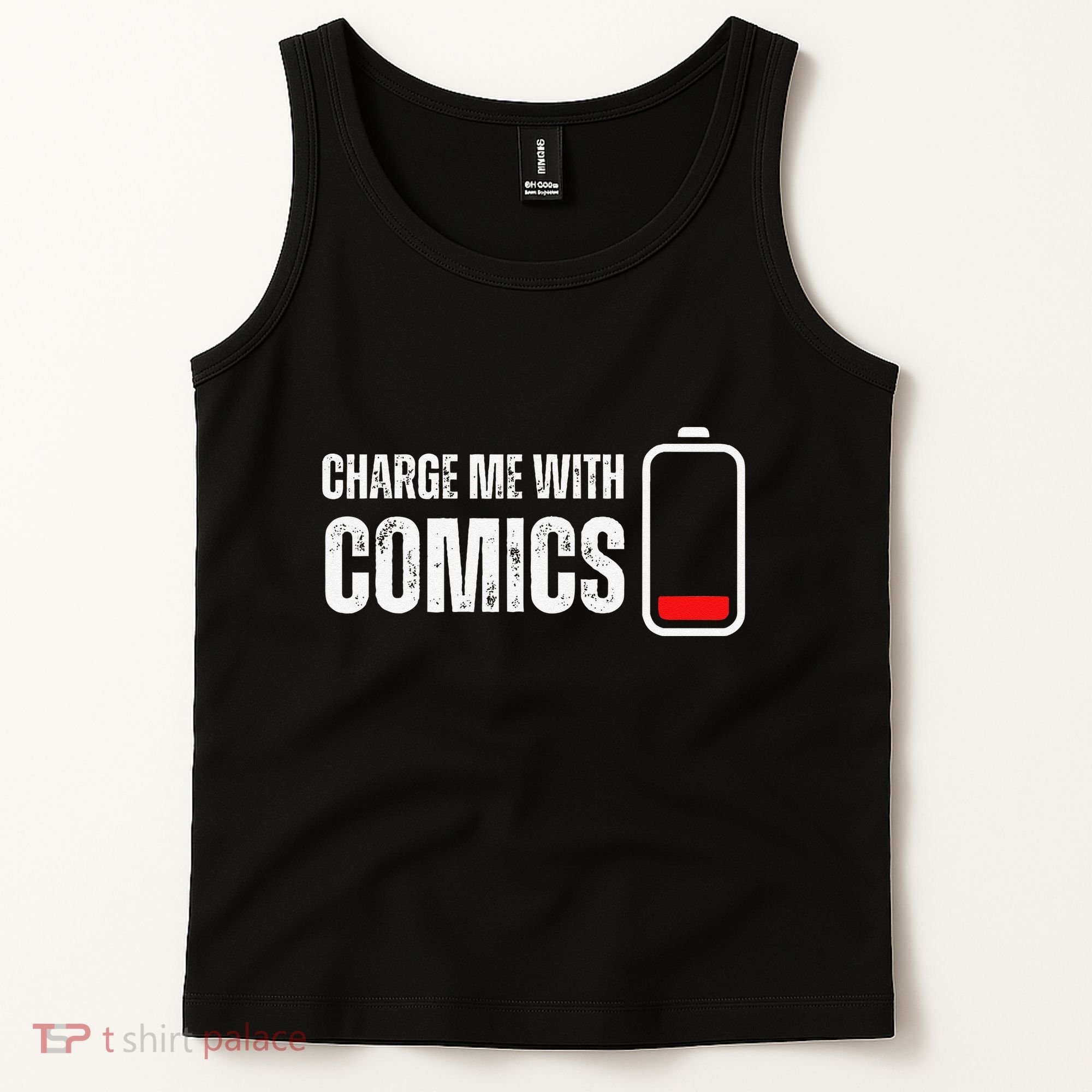 Charge Me With Comics Funny Comic Lover Tank Top