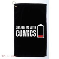 Charge Me With Comics Funny Comic Lover Golf Towel thumb 0
