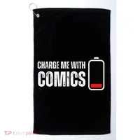 Charge Me With Comics Funny Comic Lover Golf Towel thumb 0