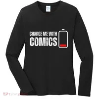 Charge Me With Comics Funny Comic Lover Women's Long Sleeve Shirt thumb 0
