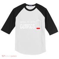 Charge Me With Comics Funny Comic Lover Kids Colorblock Raglan Jersey thumb 0