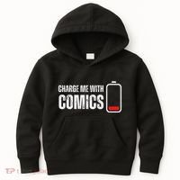 Charge Me With Comics Funny Comic Lover Kids Hoodie thumb 0