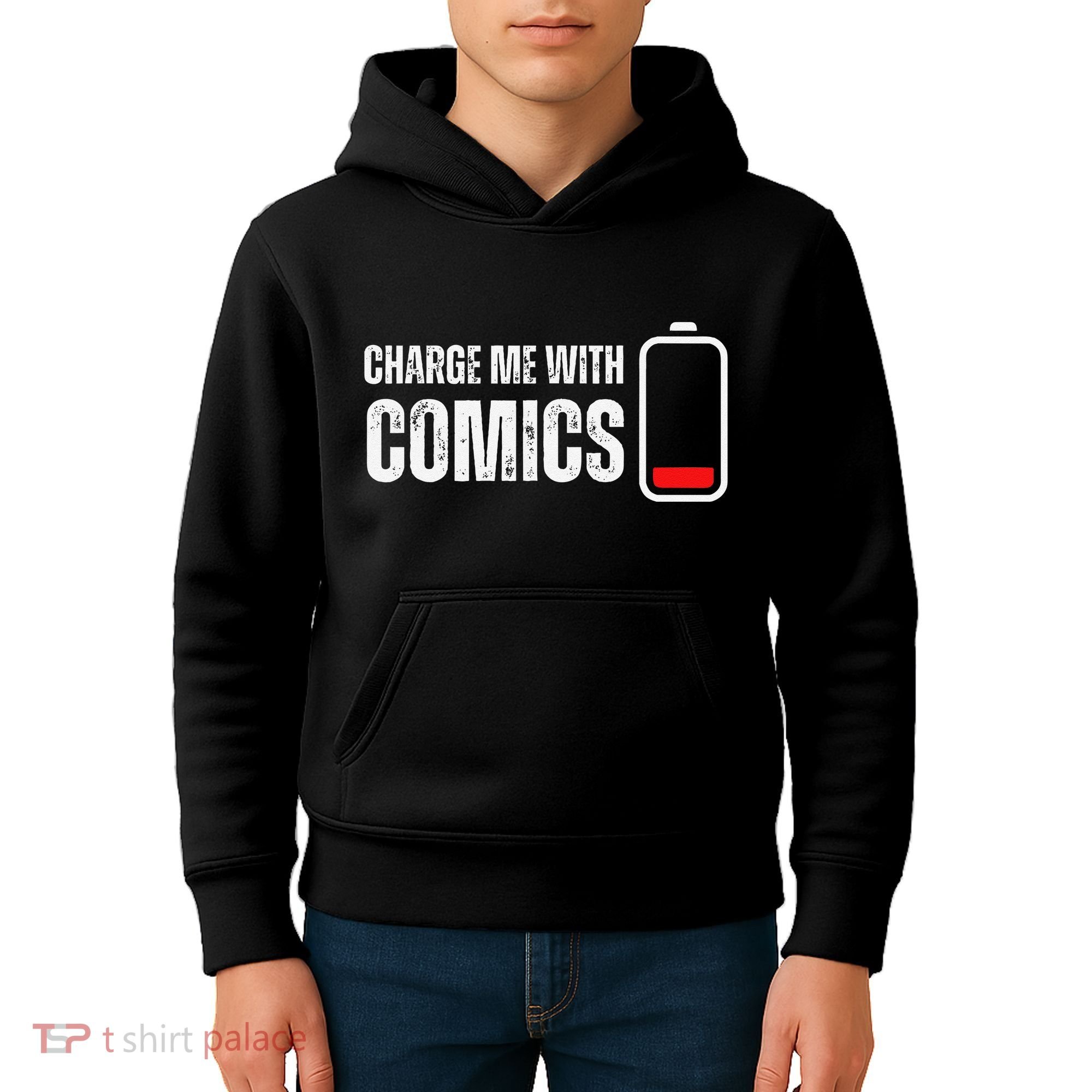 Charge Me With Comics Funny Comic Lover Kids Hoodie