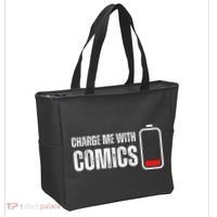 Charge Me With Comics Funny Comic Lover Tote Bag thumb 2