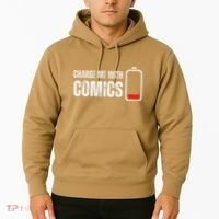 Charge Me With Comics Funny Comic Lover Hoodie thumb 2