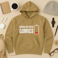 Charge Me With Comics Funny Comic Lover Hoodie thumb 3