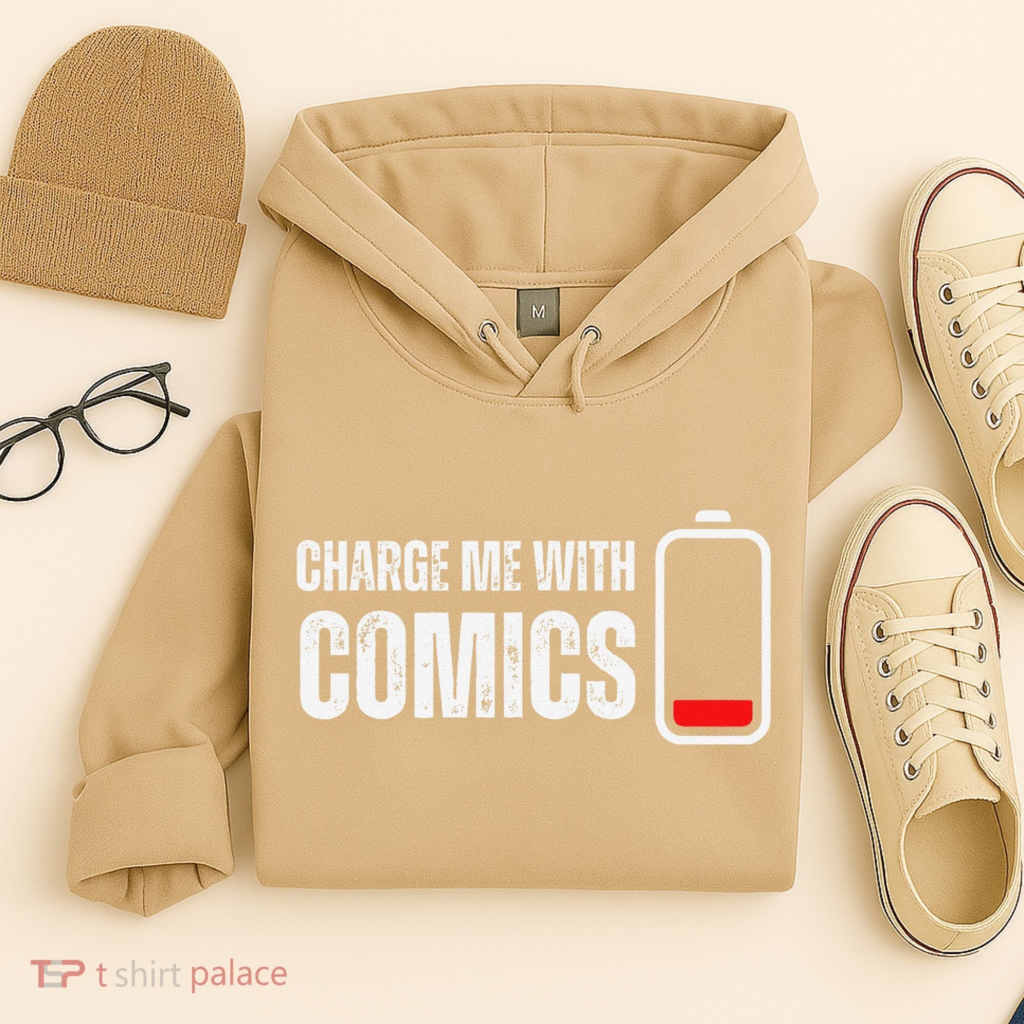 Charge Me With Comics Funny Comic Lover Hoodie