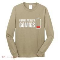 Charge Me With Comics Funny Comic Lover Long Sleeve Shirt thumb 0