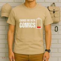 Charge Me With Comics Funny Comic Lover T-Shirt thumb 6
