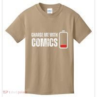 Charge Me With Comics Funny Comic Lover Kids T-Shirt thumb 0