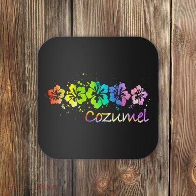 Cozumel, Mexico Watercolor Beach & Surf Coaster
