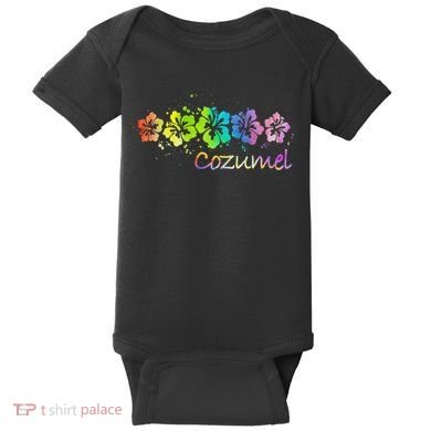 Cozumel, Mexico Watercolor Beach & Surf Baby Bodysuit