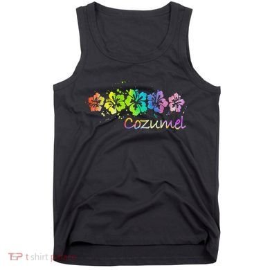 Cozumel, Mexico Watercolor Beach & Surf Tank Top