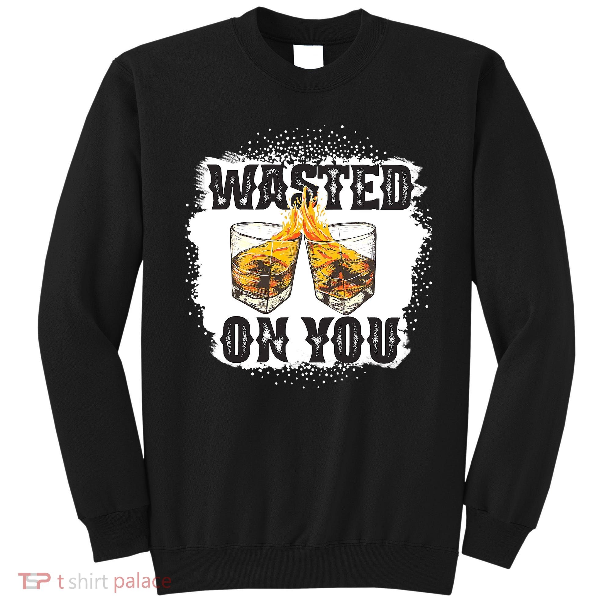Country Music Western Whiskey Bleached Cowboy Sweatshirt