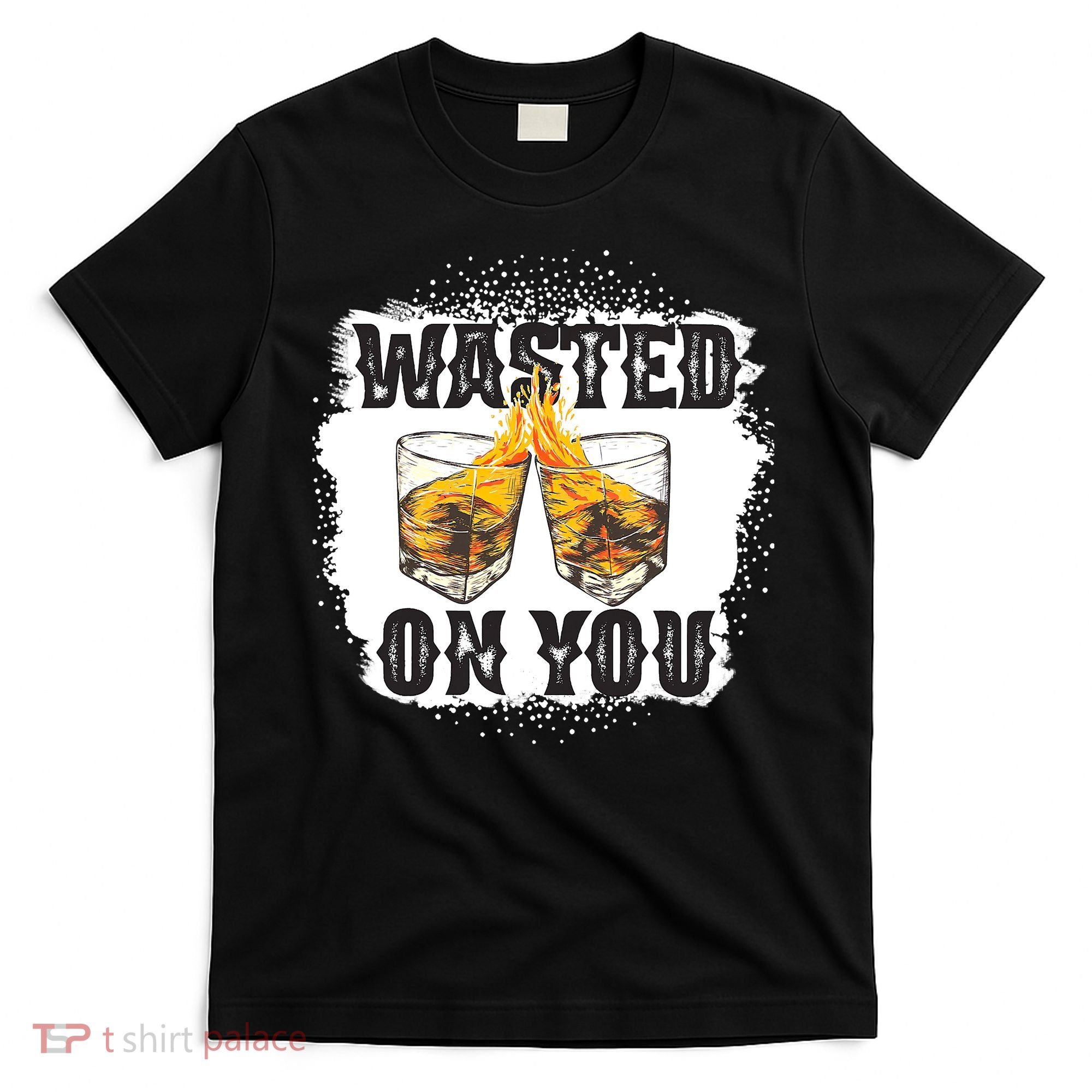 Country Music Western Whiskey Bleached Cowboy T-Shirt