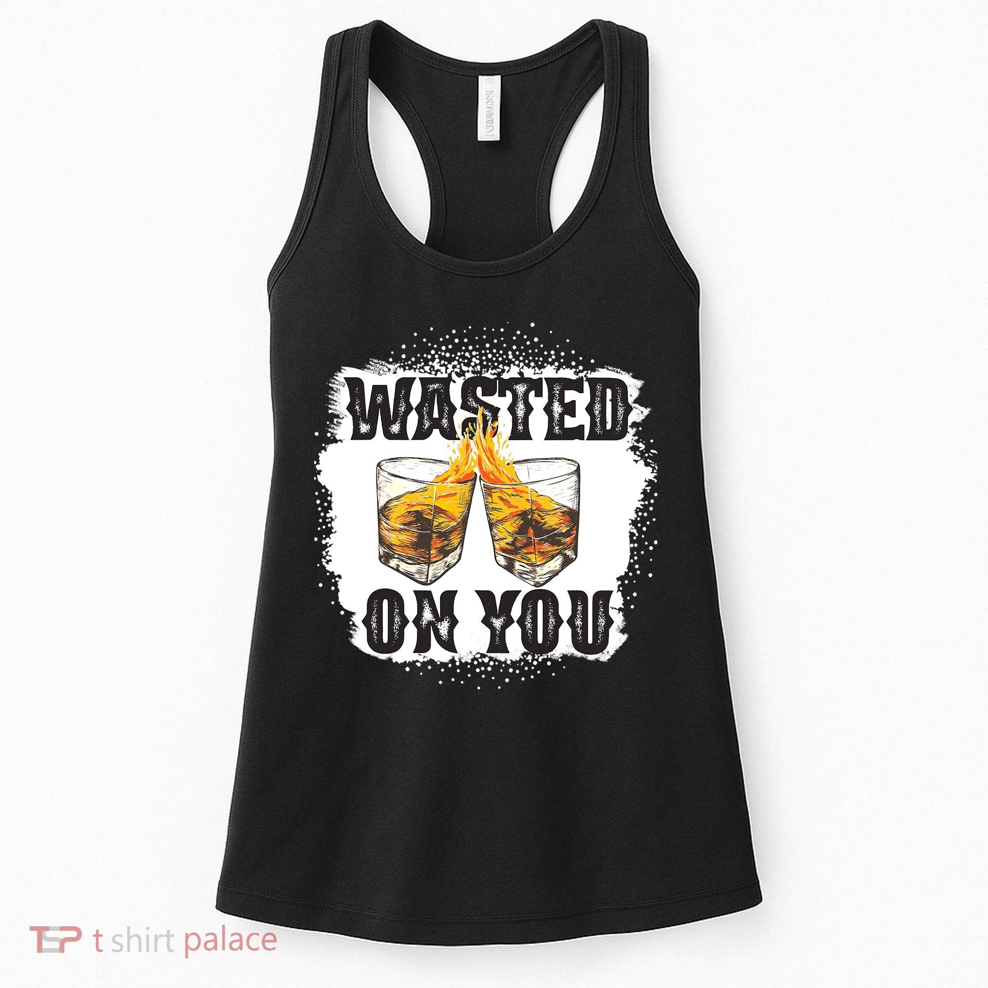 Country Music Western Whiskey Bleached Cowboy Women's Tank Top