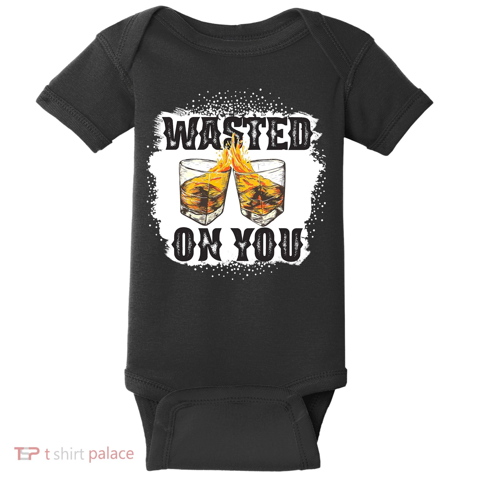 Country Music Western Whiskey Bleached Cowboy Baby Bodysuit
