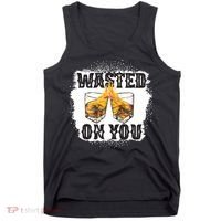 Country Music Western Whiskey Bleached Cowboy Tank Top thumb 0