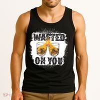 Country Music Western Whiskey Bleached Cowboy Tank Top thumb 3