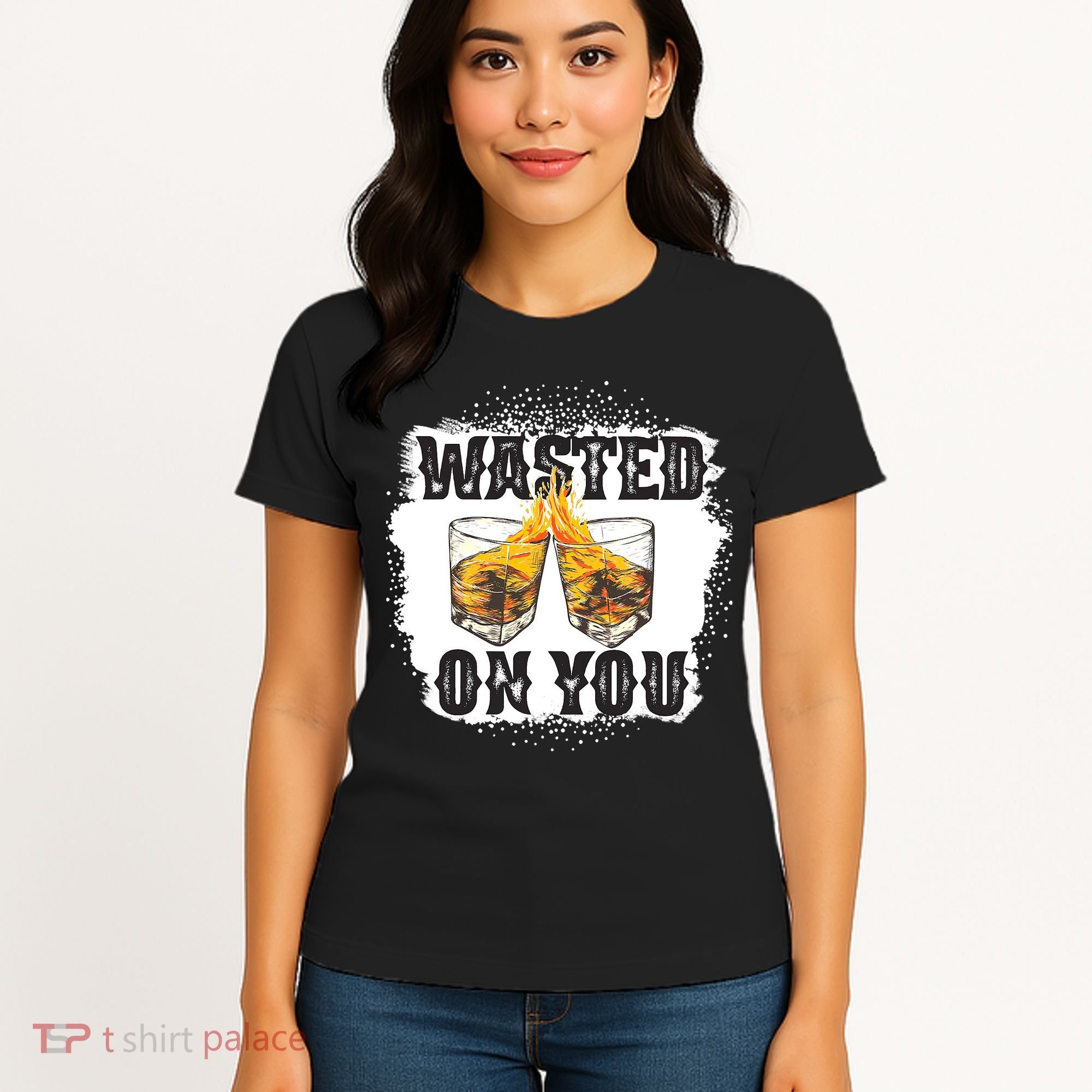 Country Music Western Whiskey Bleached Cowboy Women's T-Shirt