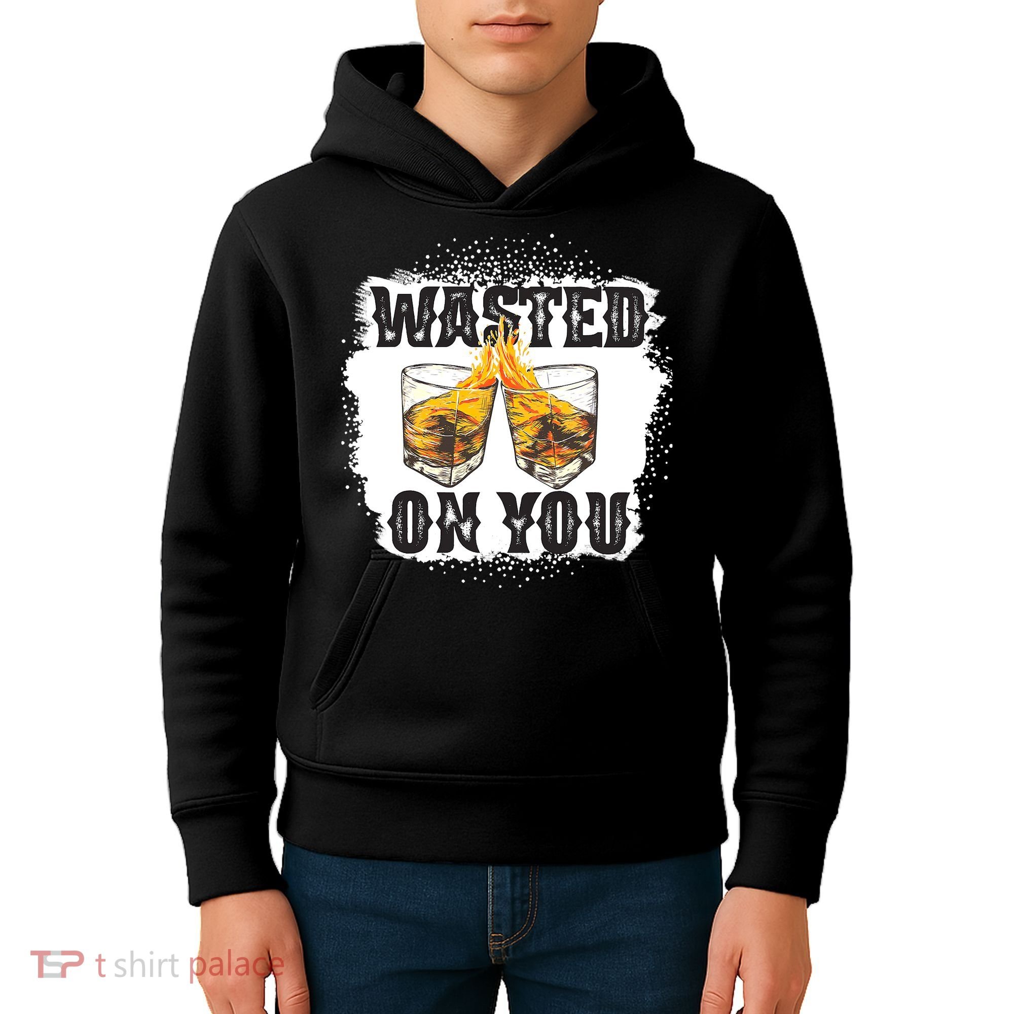 Country Music Western Whiskey Bleached Cowboy Kids Hoodie