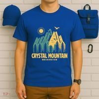 Crystal Mountain Washington Hiking Outdoors Vintage Gift T-Shirt thumb 6