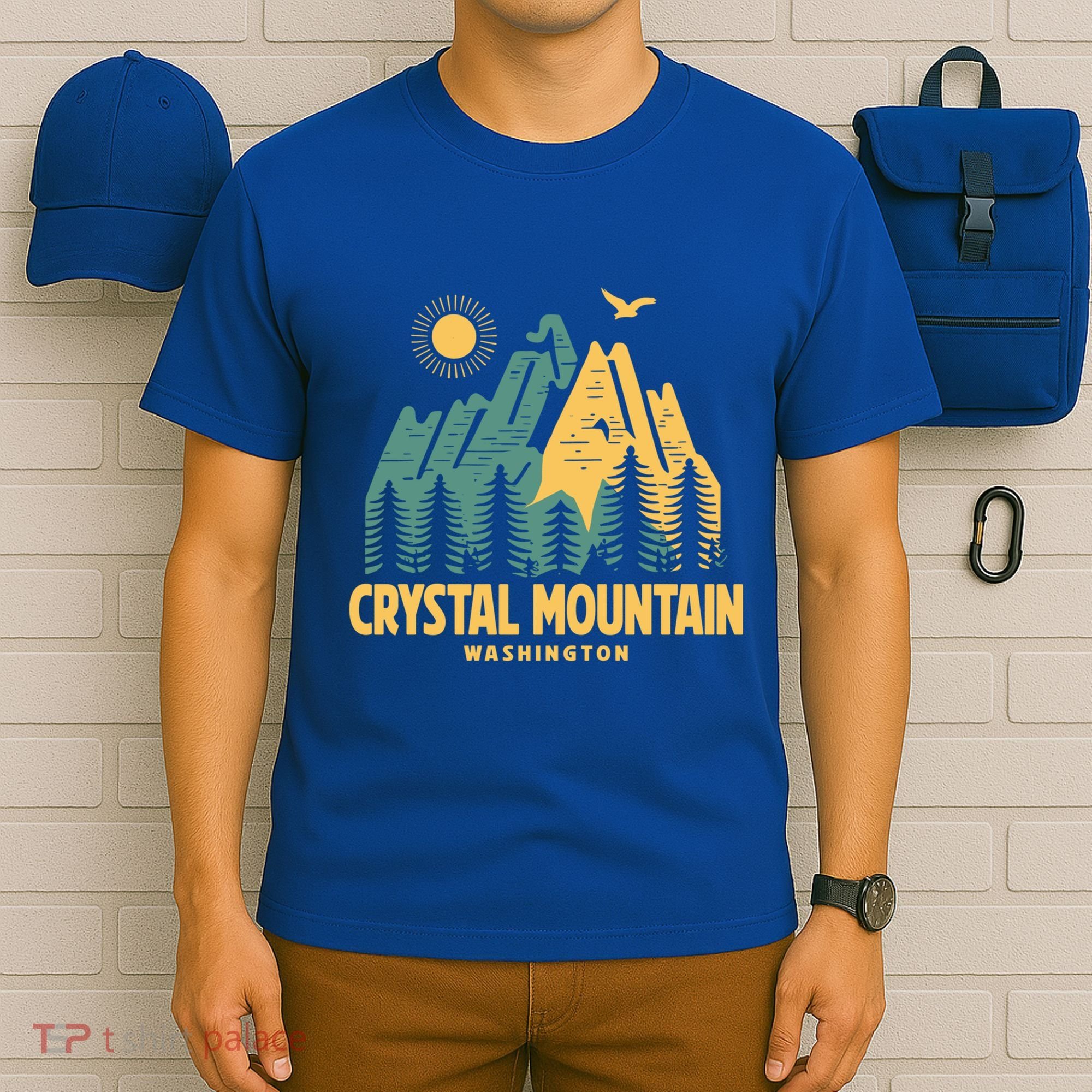 Crystal Mountain Washington Hiking Outdoors Vintage Gift T-Shirt